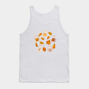 Autumn vibes, mugs and leaves Tank Top